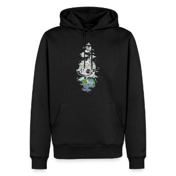skull & Nature - Men’s Premium Organic Hoodie - black - Front - Nico (187cm)
