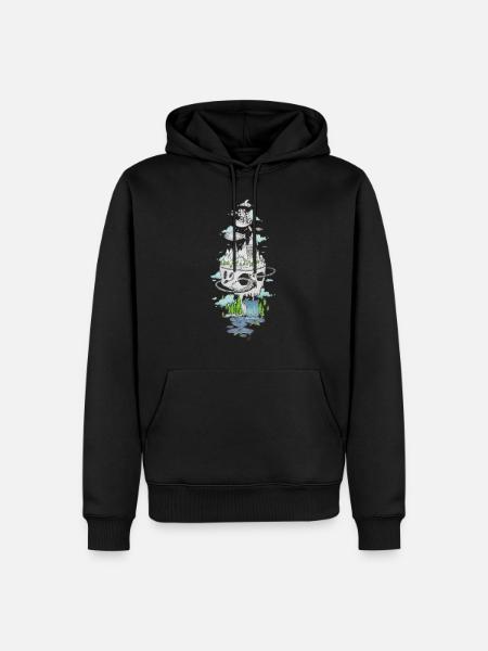skull & Nature - Men’s Premium Organic Hoodie - black