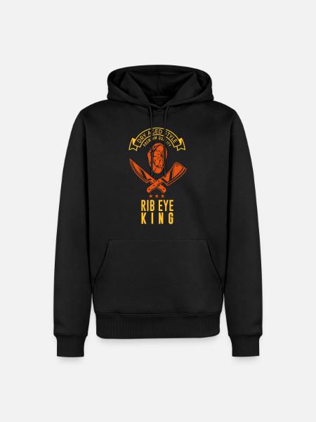 Rib Eye King - Men’s Premium Organic Hoodie - black