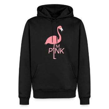 Flamingo Im Pink - Männer Premium Bio Hoodie - Schwarz - Vorne - Nico (187cm)