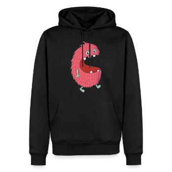 Hungriges Monster - Männer Premium Bio Hoodie - Schwarz - Vorne - Nico (187cm)