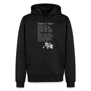 Traktor Unser Trecker - Männer Premium Bio Hoodie - Schwarz - Vorne - Nico (187cm)