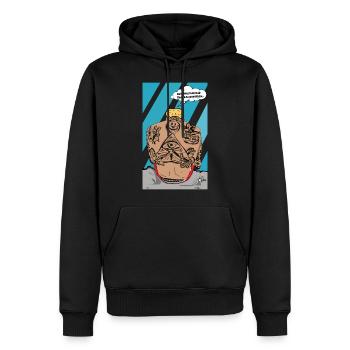 Illuminati oder nicht - Männer Premium Bio Hoodie - Schwarz - Vorne - Nico (187cm)