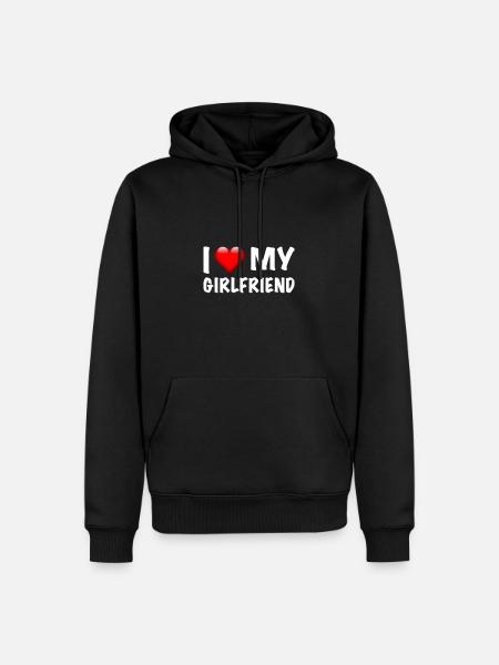 J'adore ma copine - Sweat à capuche Premium bio Homme - noir