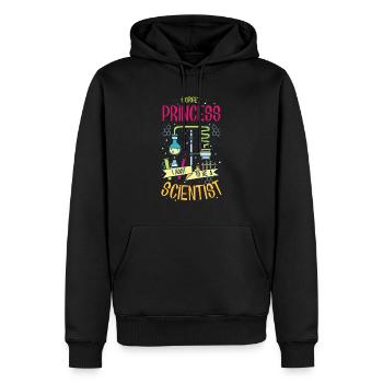 T-shirt princesse : Je suis un scientifique - Sweat à capuche Premium bio Homme - noir - Devant - Nico (187cm)