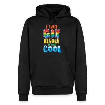Gay Pride Gay Lesbienne LGBT LGBTQ cadeau - Sweat à capuche Premium bio Homme - noir - Devant - Nico (187cm)