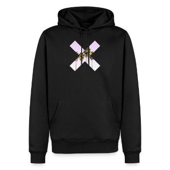 X Palm - Sweat à capuche Premium bio Homme - noir - Devant - Nico (187cm)
