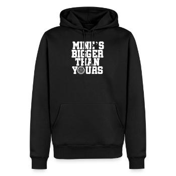 Meiner ist größer als deiner Geschenk Auto Motor - Männer Premium Bio Hoodie - Schwarz - Vorne - Nico (187cm)