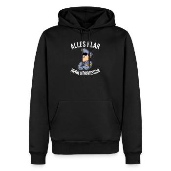 Alles klar Herr Kommissar - Männer Premium Bio Hoodie - Schwarz - Vorne - Nico (187cm)