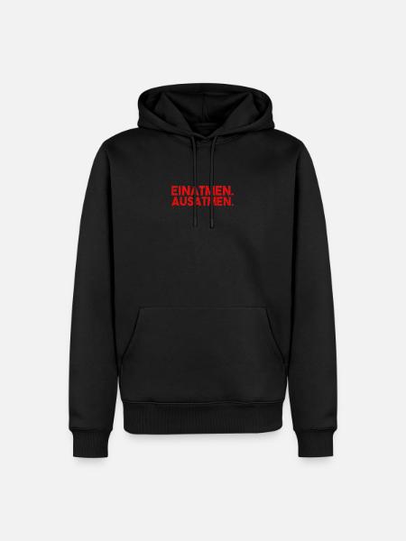 Inspirez expirez - Sweat à capuche Premium bio Homme - noir