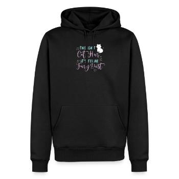 This isn't Cat Hair - it's feline Fairy Dust - Männer Premium Bio Hoodie - Schwarz - Vorne - Nico (187cm)