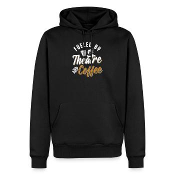 Kaffee Theater - Männer Premium Bio Hoodie - Schwarz - Vorne - Nico (187cm)