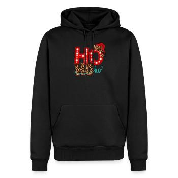 Ho Ho Ho Noël - Sweat à capuche Premium bio Homme - noir - Devant - Nico (187cm)