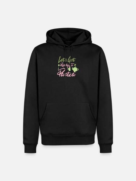 Préparons-nous pour le thé - Sweat à capuche Premium bio Homme - noir