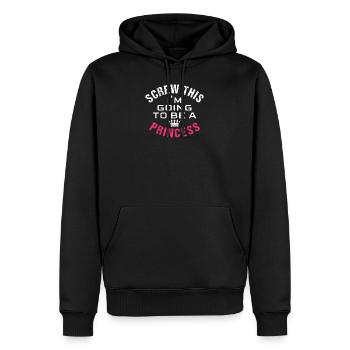 Screw this, I'm going to be a princess - Männer Premium Bio Hoodie - Schwarz - Vorne - Nico (187cm)