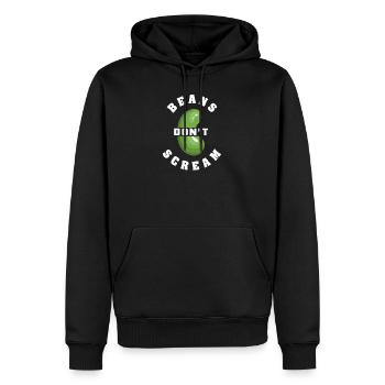 Beans don't scream - Männer Premium Bio Hoodie - Schwarz - Vorne - Nico (187cm)