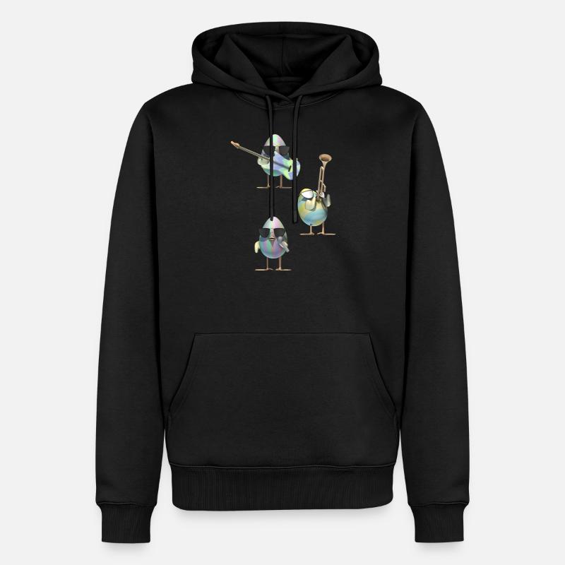 Bande d'oeuf de Pâques cool - Sweat à capuche Premium bio Homme - noir