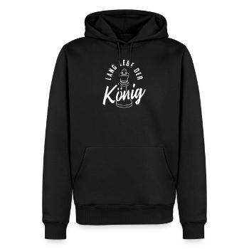 Lang lebe der König - Männer Premium Bio Hoodie - Schwarz - Vorne - Nico (187cm)