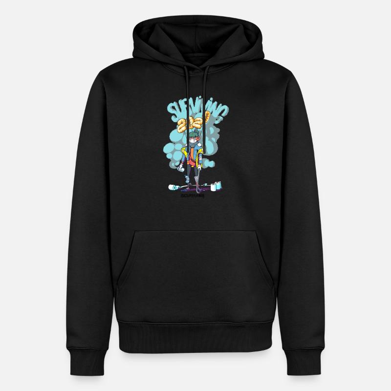 2020 überleben - Männer Premium Bio Hoodie - Schwarz