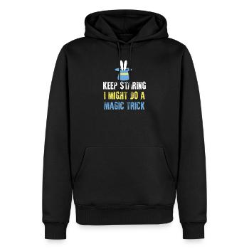 Magician magician rabbit - Men’s Premium Organic Hoodie - black - Front - Nico (187cm)