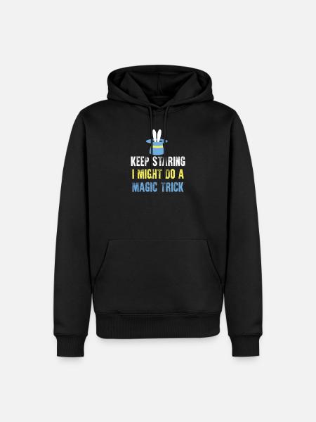 Lapin magicien magicien - Sweat à capuche Premium bio Homme - noir