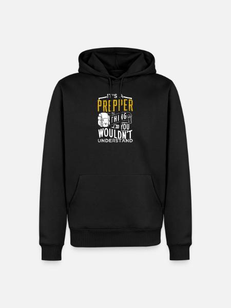 Prepping Prepper - Sweat à capuche Premium bio Homme - noir