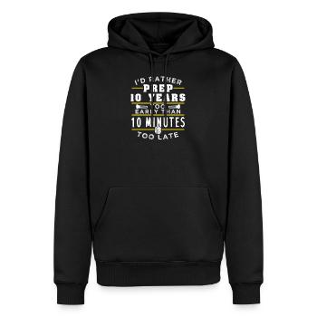Prepping Prepper early - Men’s Premium Organic Hoodie - black - Front - Nico (187cm)