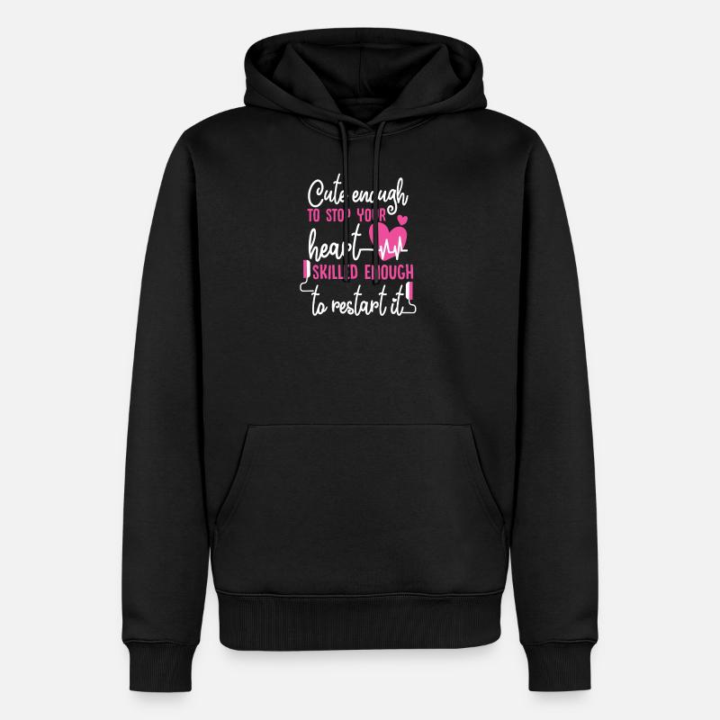 Réanimation paramédicale paramédicale - Sweat à capuche Premium bio Homme - noir
