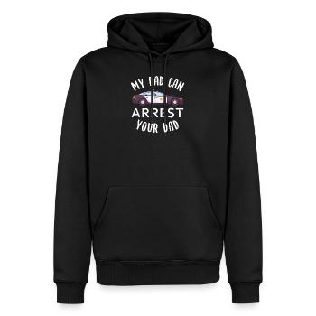 Cadeau d'officier de police pour les enfants - Sweat à capuche Premium bio Homme - noir - Devant - Nico (187cm)