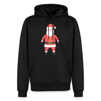 père Noël - Sweat à capuche Premium bio Homme - noir - Devant - Nico (187cm)