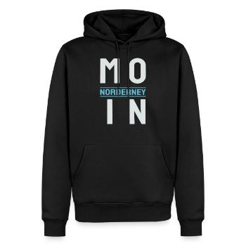 MOIN Norderney Shirt North Sea Island Shirt Norderney - Men’s Premium Organic Hoodie - black - Front - Nico (187cm)