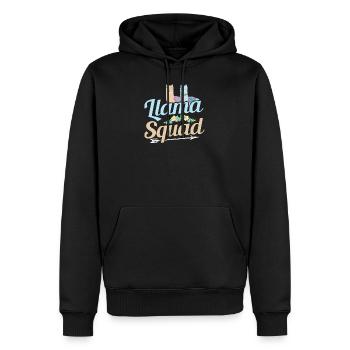 Llama Lama Squad - Men’s Premium Organic Hoodie - black - Front - Nico (187cm)