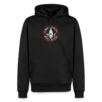 Freimaurer Verschwörungstheorie - Männer Premium Bio Hoodie - Schwarz - Vorne - Nico (187cm)
