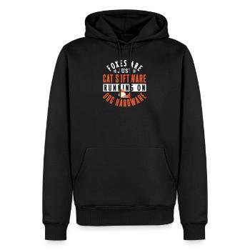 Fuchs Informatiker Nerd Geschenk - Männer Premium Bio Hoodie - Schwarz - Vorne - Nico (187cm)