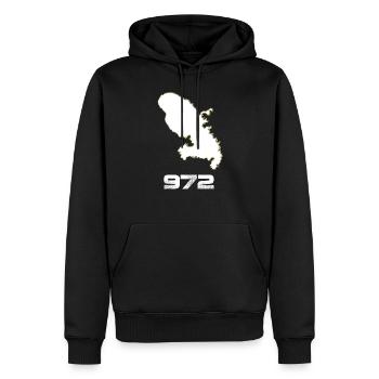 Martinique 972 Ich liebe dich - Männer Premium Bio Hoodie - Schwarz - Vorne - Nico (187cm)