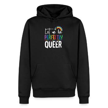 Arc en ciel lesbienne lesbienne - Sweat à capuche Premium bio Homme - noir - Devant - Nico (187cm)