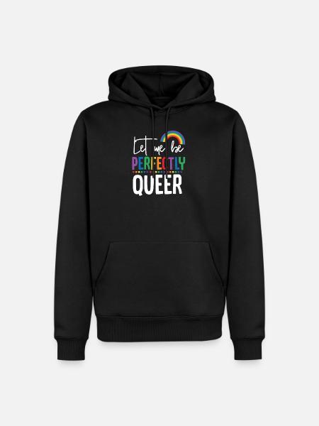 Lesbisch Lesbe Regenbogen - Männer Premium Bio Hoodie - Schwarz