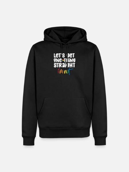 Lesbian lesbian outing - Men’s Premium Organic Hoodie - black