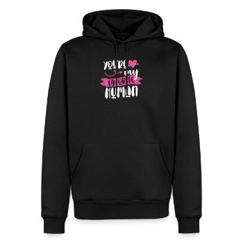 Freund Freundin Geschenkidee - Männer Premium Bio Hoodie - Schwarz - Vorne - Nico (187cm)