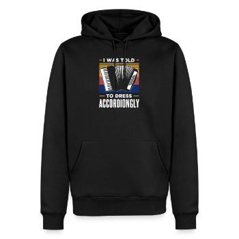 Akkordeon Retro Geschenkidee - Männer Premium Bio Hoodie - Schwarz - Vorne - Nico (187cm)