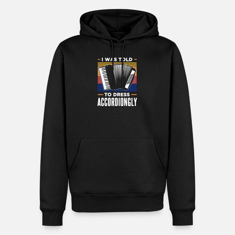 Akkordeon Retro Geschenkidee - Männer Premium Bio Hoodie - Schwarz