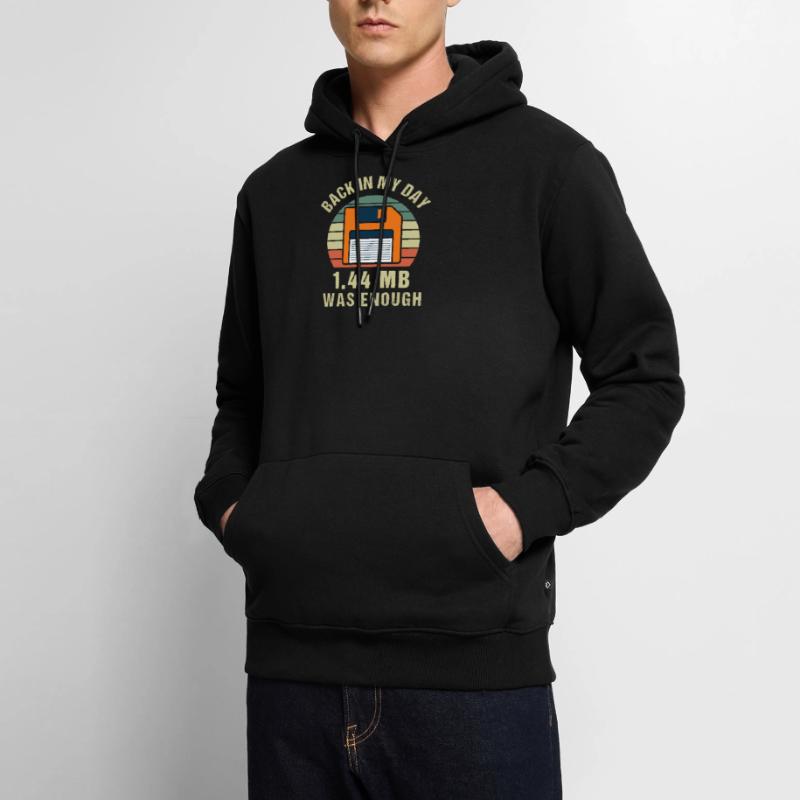 Programmierer Diskette Retro Geschenk Männer Premium Bio Hoodie
