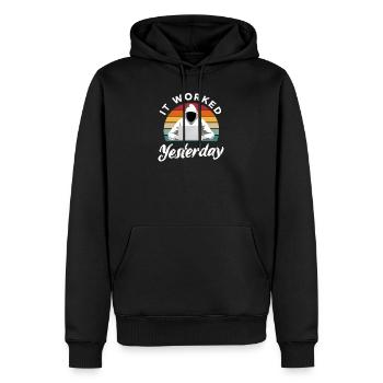 Programmierer Retro Geschenkidee - Männer Premium Bio Hoodie - Schwarz - Vorne - Nico (187cm)