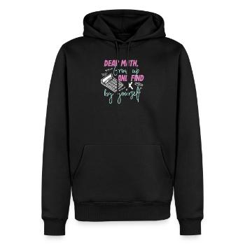 Fille de cadeau de mathématiques mathématiques - Sweat à capuche Premium bio Homme - noir - Devant - Nico (187cm)