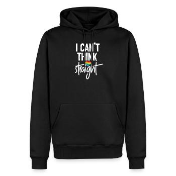 Cadeau de pensée gay - Sweat à capuche Premium bio Homme - noir - Devant - Nico (187cm)