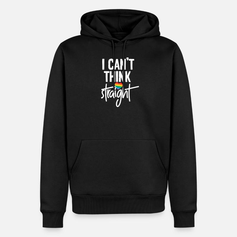 Cadeau de pensée gay - Sweat à capuche Premium bio Homme - noir