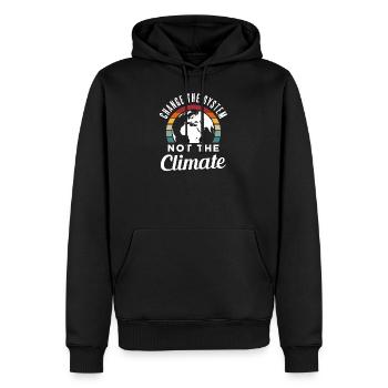 Protection de l'environnement cadeau de protection du climat - Sweat à capuche Premium bio Homme - noir - Devant - Nico (187cm)