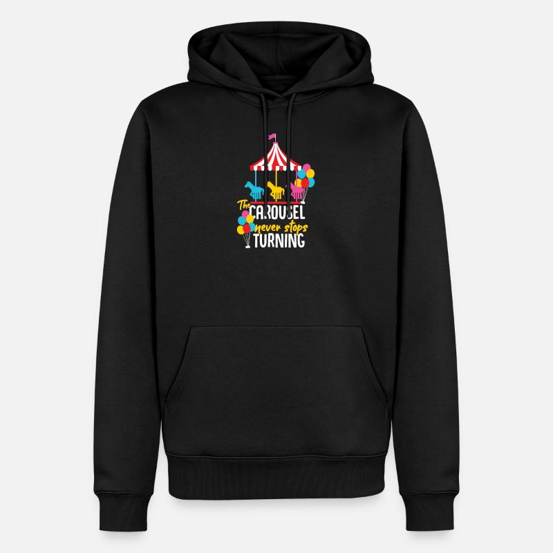 Karussell Kirmes Geschenkidee - Männer Premium Bio Hoodie - Schwarz