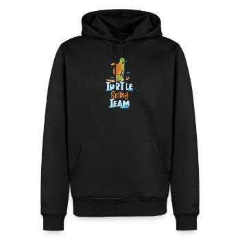 Tortue Ski ski vacances de ski cadeau - Sweat à capuche Premium bio Homme - noir - Devant - Nico (187cm)