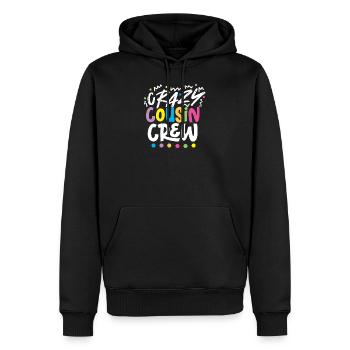Équipage de cousin cousin fou - Sweat à capuche Premium bio Homme - noir - Devant - Nico (187cm)